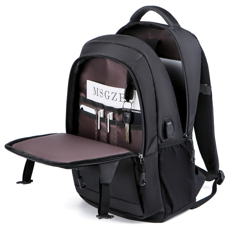 Men's Slouchy Creative Innovative Black Custom Backpacks