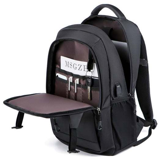 Men's Slouchy Creative Innovative Black Custom Backpacks