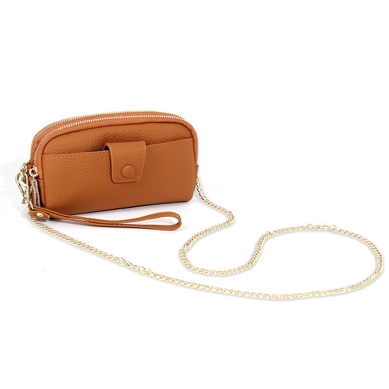 Women's Cowhide Long Simple Mother Genuine Leather Bags