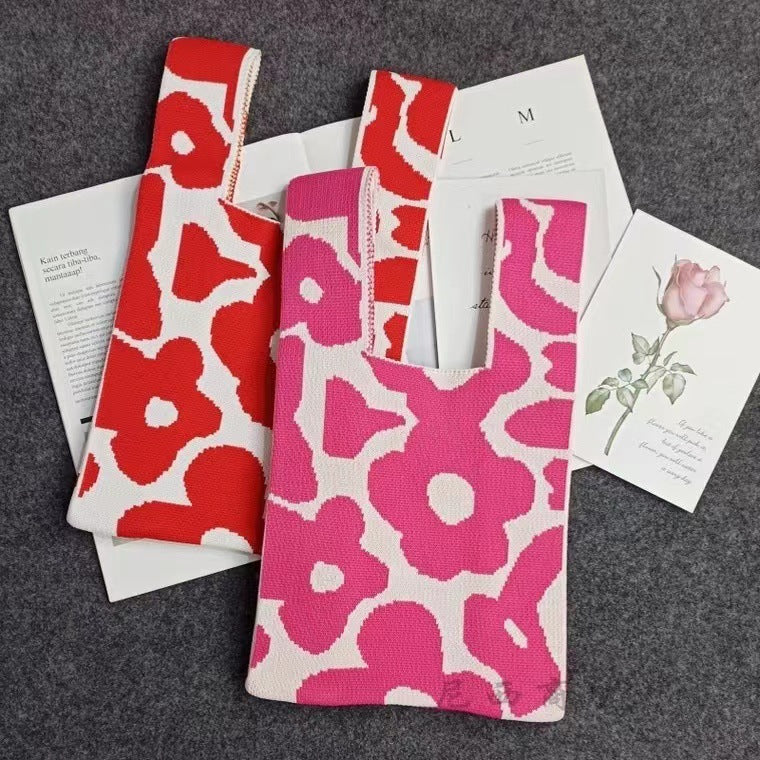 Korean Style Woolen Yarn Fashion Simple Knitted Handbags