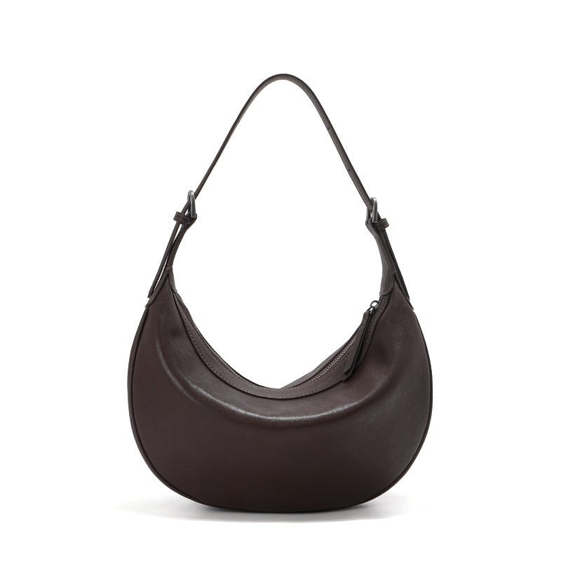 Women's Large Capacity Commuter High-grade Genuine Cowhide Niche Women's Shoulder Bag