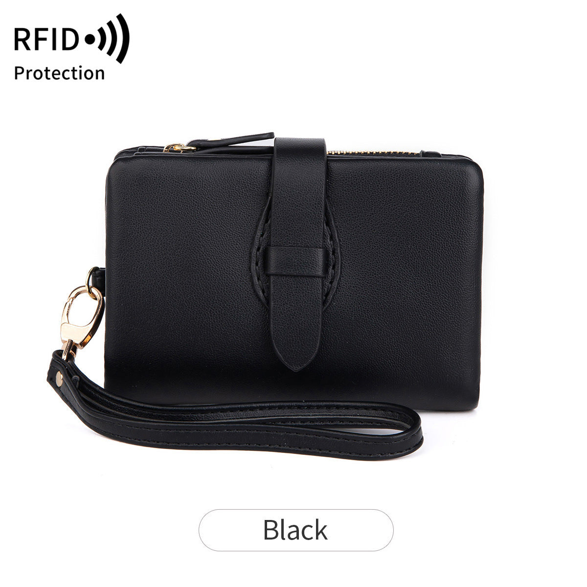 Women's Leather Solid Color Off Short Style Fashion Zipper Coin Purses