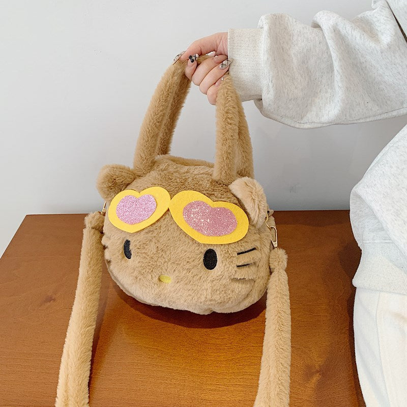 Crane Machines Gift Cartoon Cute Hello Kitty Toy Stitch Plush Women's Messenger Bag
