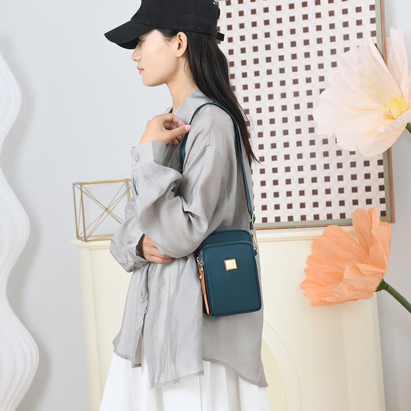 Women's Mobile Mother Oxford Cloth Walking Canvas Coin Purses