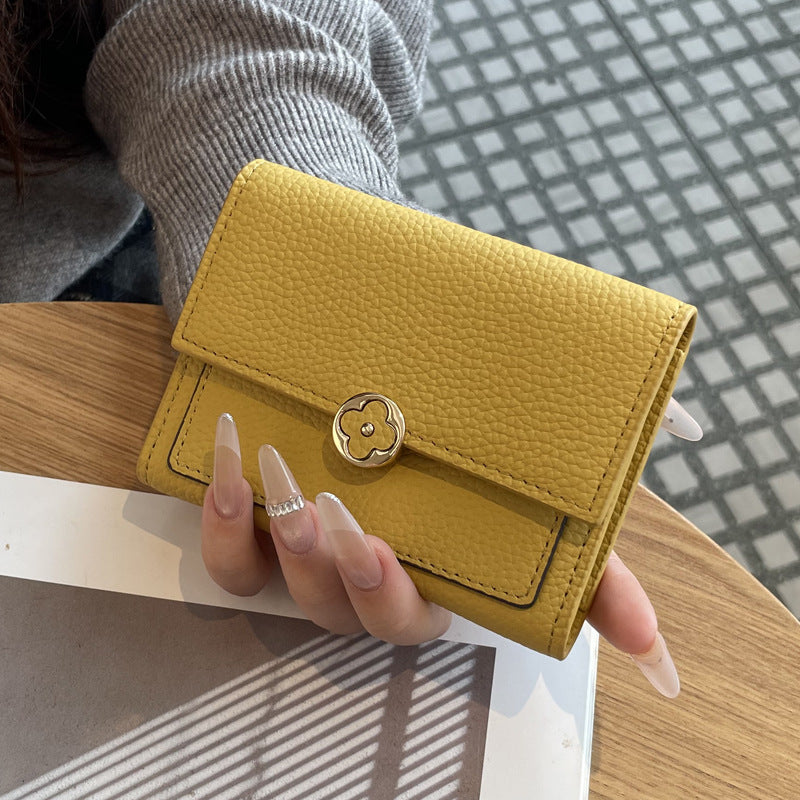Women's Leather Short Exquisite Multi Slots Large Coin Purses