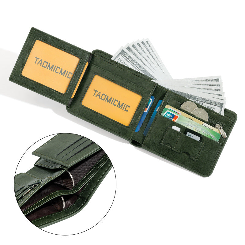 Men's Certificate Business Short Retro Multiple Slots Men's Wallets