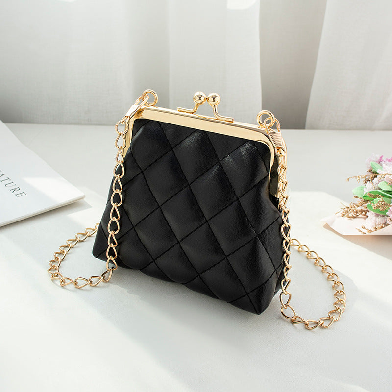 Graceful Popular Women's Rhombus Textured Short Bags