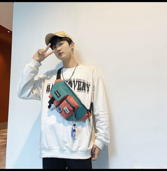 Casual Men's Fashion Trendy Personality Boys Men's Chest Bags