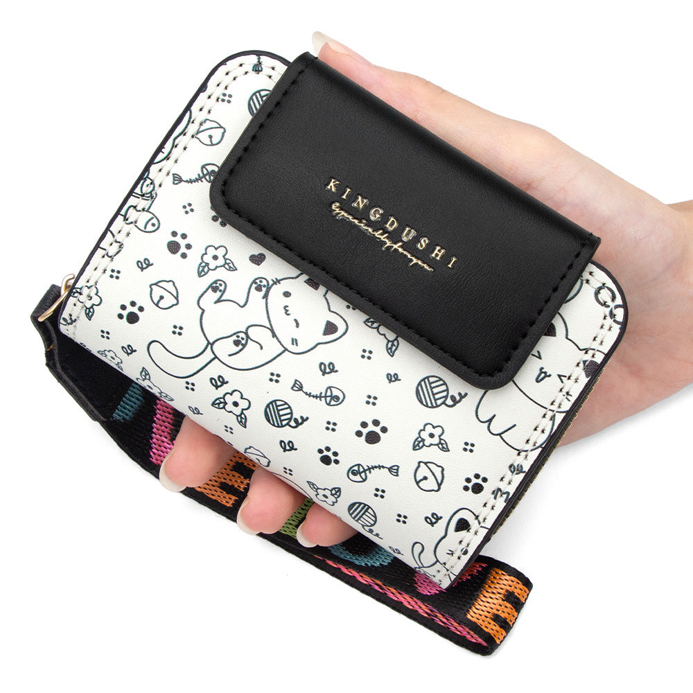 Women's Korean Fresh Kitten Expanding Bank Storage Wrist Buckle