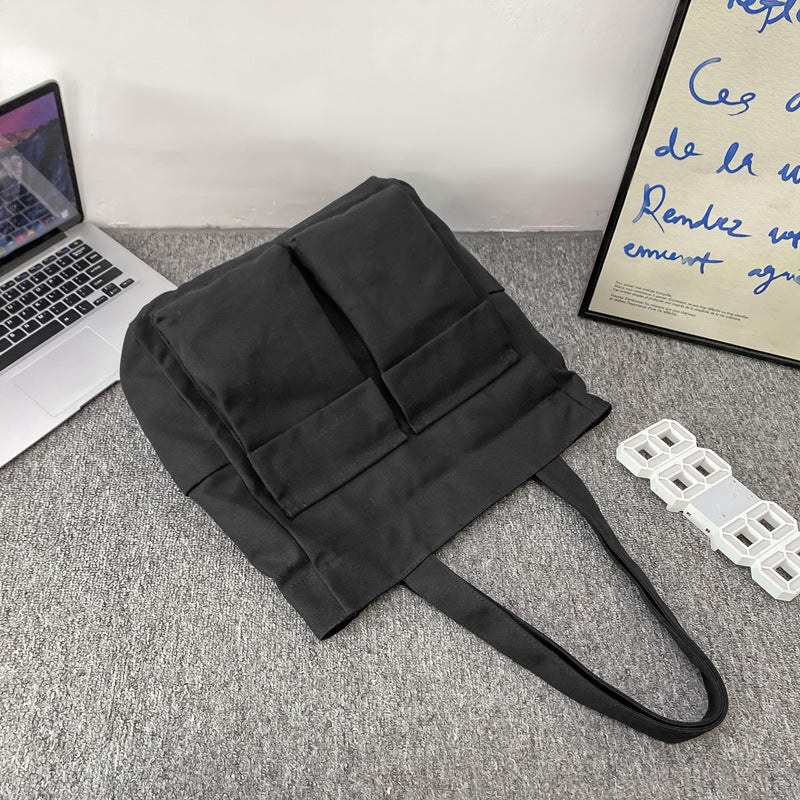 Women's & Men's Canvas Large Capacity Portable Korean Style Work Women's Shoulder Bag