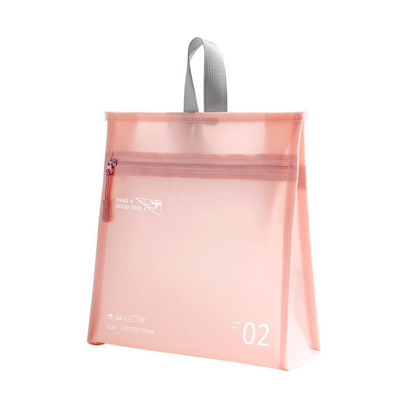 Waterproof Wash Solid Color Storage Large Capacity Cosmetic Bags