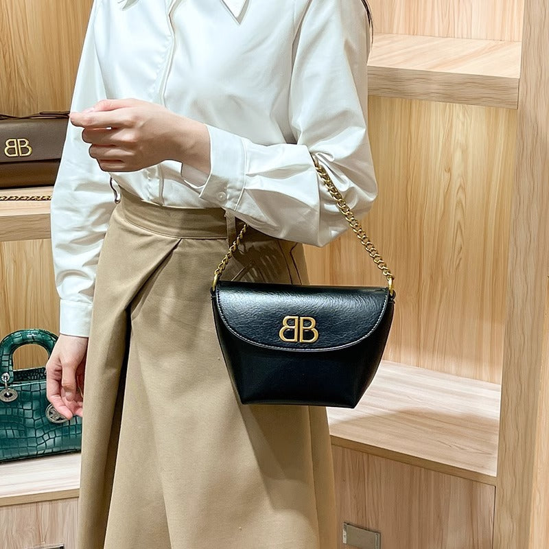 Design Fashionable Black Texture High-grade Lightweight Bags