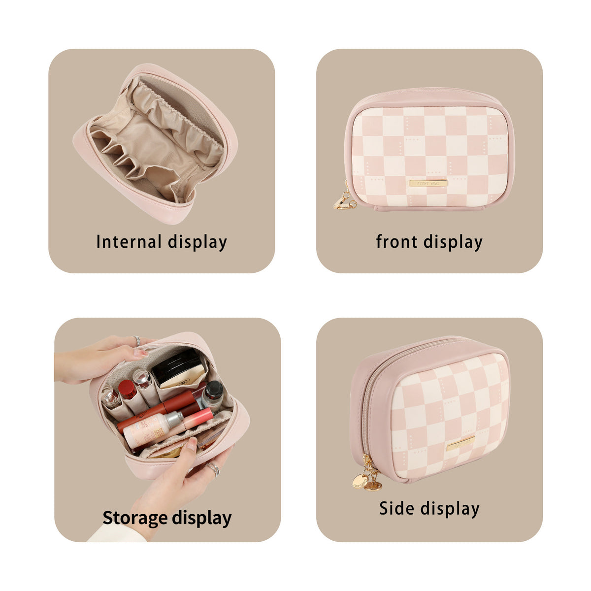 Women's Mini Cosmetics Carry-on Sundries Storage Multifunctional Makeup Bag