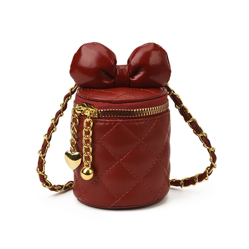 Women's Korean Style Cute Bow Niche Rhombus Women's Shoulder Bag
