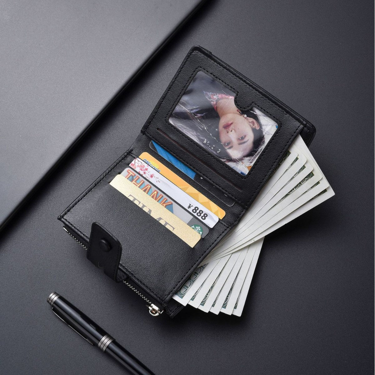 Men's Zipper Multiple Slots Large Capacity Multifunctional Men's Wallet