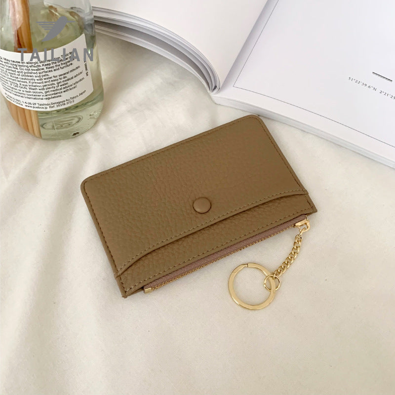 Women's Simple Lychee Pattern High Sense Access Card Holder