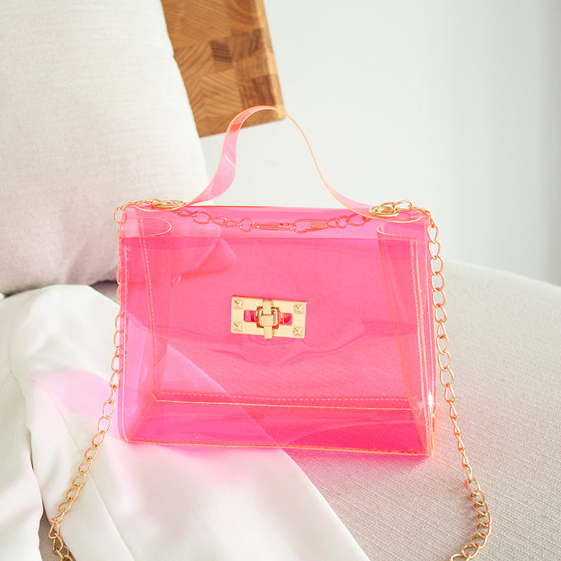 Unique Women's Korean Fashion Mini Transparent Shoulder Bags
