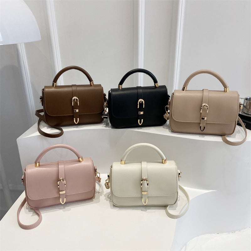 Korean Style Fashion Retro Solid Color Simple Commute Elegant Bags