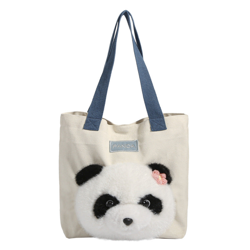Panda Fashion Canvas Large Capacity Totes Shoulder Bags