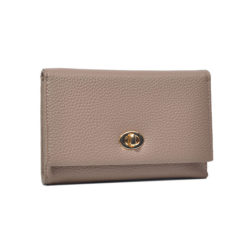 Women's Authentic Leather Tactile Feel Short Premium Lock