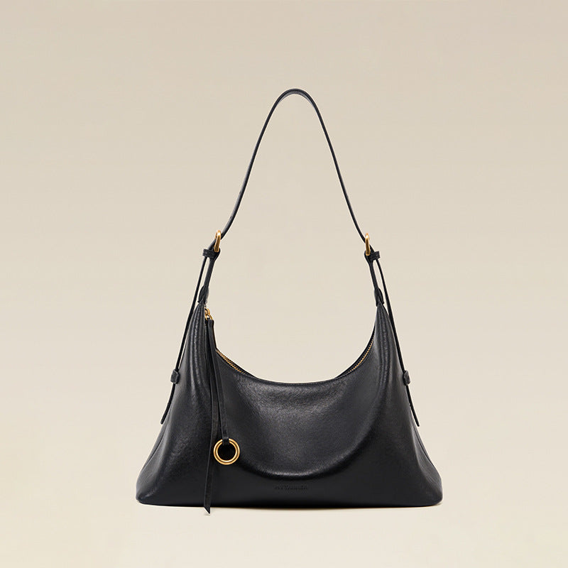 Women's Top Layer Vegetable Tanning Leather Underarm Large Bags
