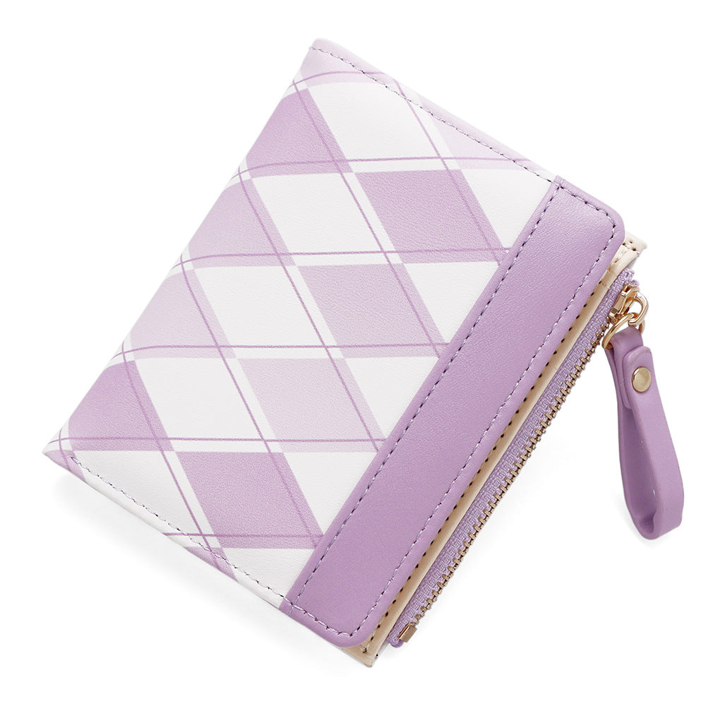 Women's Exquisite Embossed Two Fold Folding Side Bags