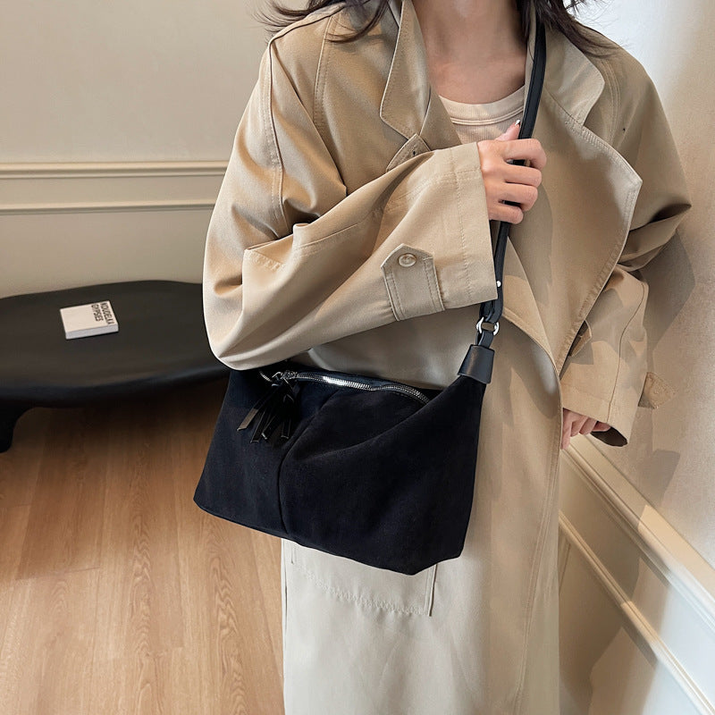 New Slouchy Popular Women's Retro Frosted Shoulder Bags