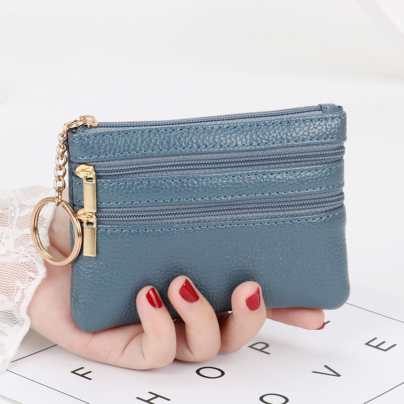 Women's Leather Tactile Feel License Soft Coin Purses