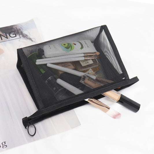 Transparent Mesh Portable Simple Large Capacity Cosmetic Bags