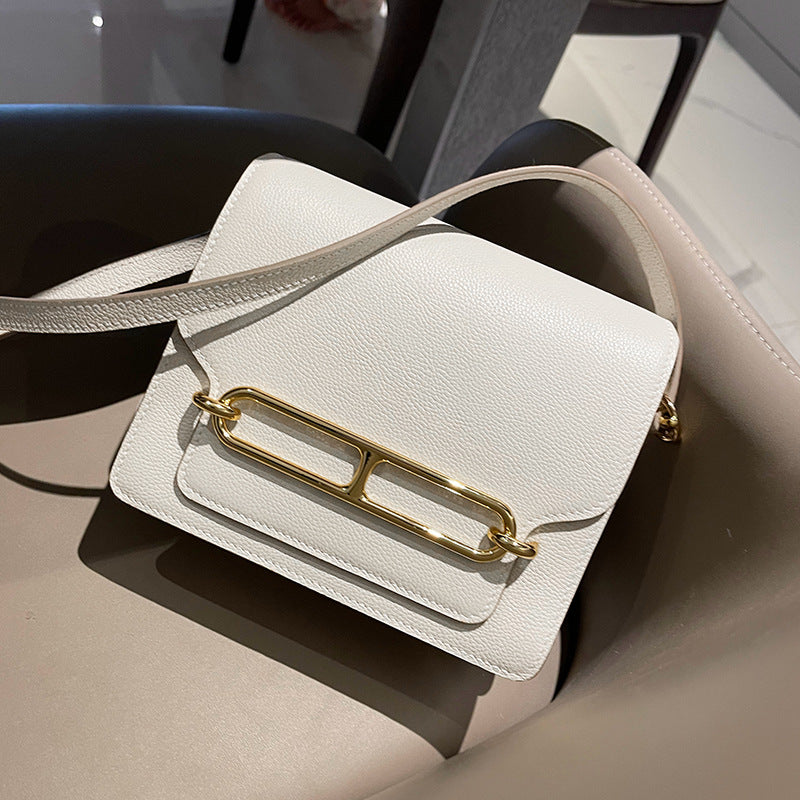 Women's Nose Genuine Leather Light Luxury Minority High Sense Handbags