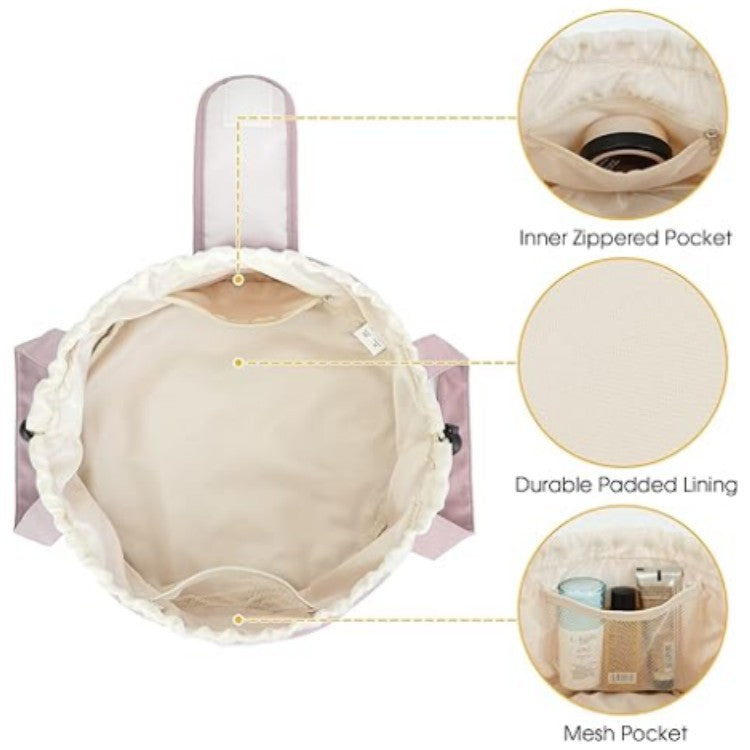 Large Capacity Portable Drawstring Buggy Toiletry Cosmetic Bags