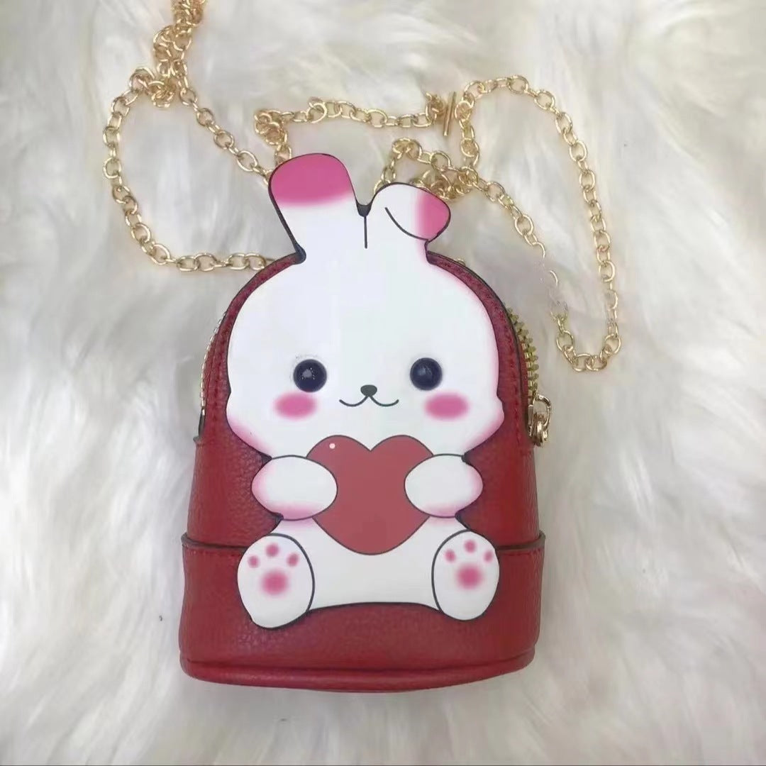 Cute Cartoon Change Chain Strawberry Bear Coin Purses
