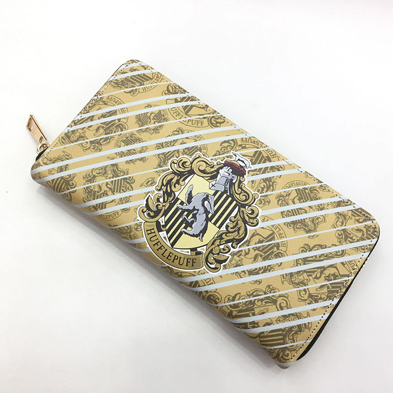 Women's Retro Brown Stitching Contrast Color Hogg Coin Purses