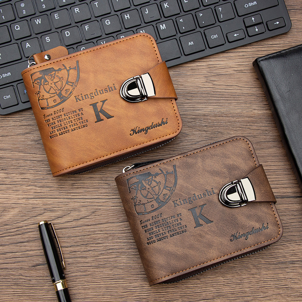 Men's Retro Short With Business Large Capacity Multi Slots Men's Wallet