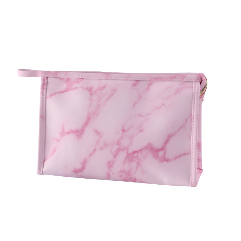 Women's Gray Marble Storage Waterproof Portable Toiletry Travel Bags