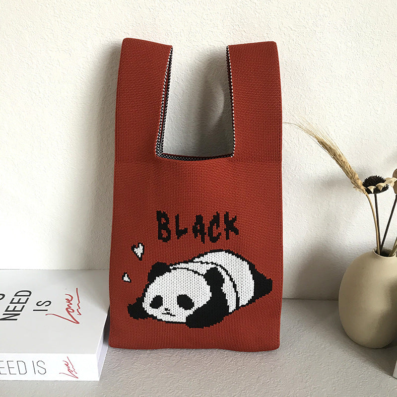 Women's Knitted Wool Vest Version Hand Carrying Handbags