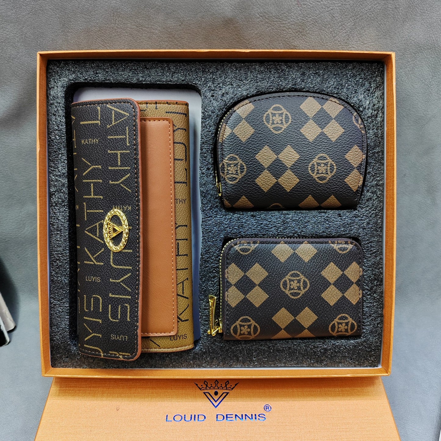 Cool Attractive Three-piece Gift Box Sets Ladies Wallets