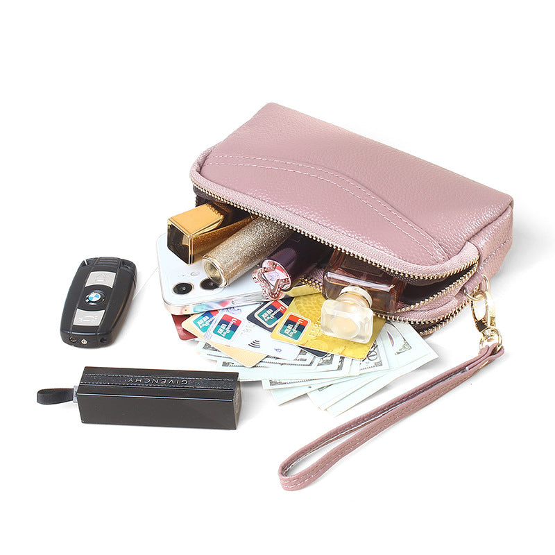 Women's Long High-grade Large Capacity Fashion Leather Double Zip Ladies Wallet