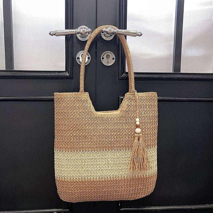 Women's One Straw Large Capacity Woven Vacation Women's Shoulder Bag