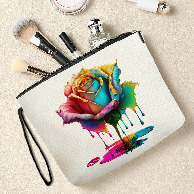Women's Lip Rose Fashion Wash Multifunctional Portable Cosmetic Bags