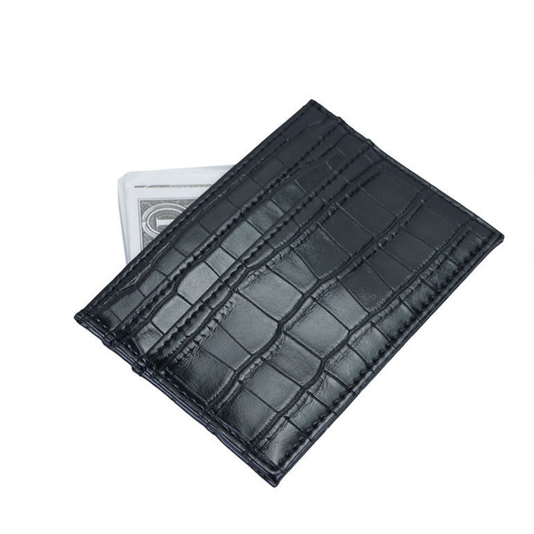 Women's Portable Bank Credit Cover Large Capacity Leather Change Card Holder