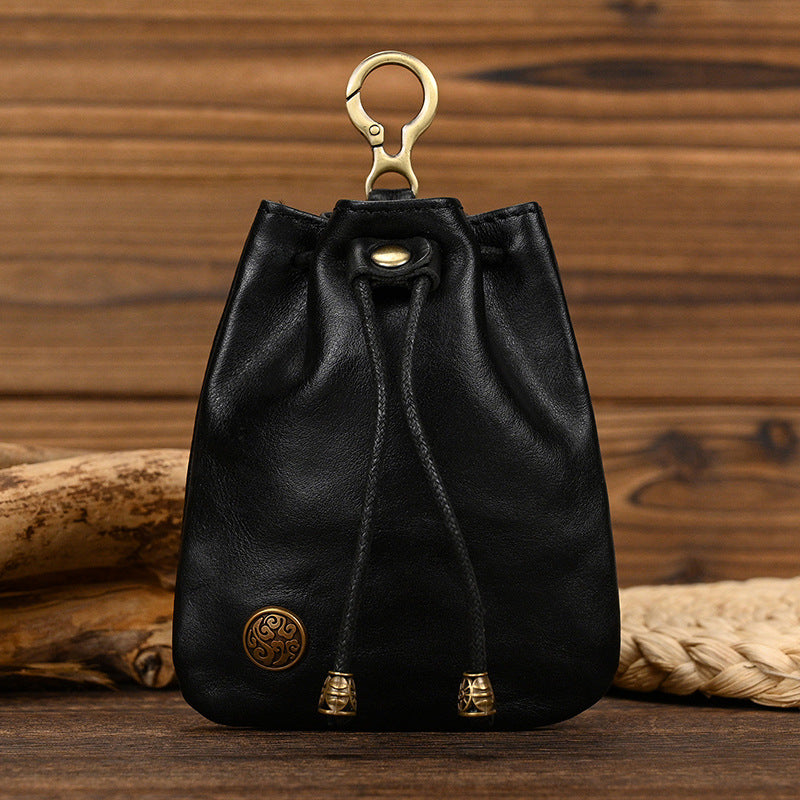 Women's & Men's & Crazy Horse Leather Handmade Broken Sier Purses