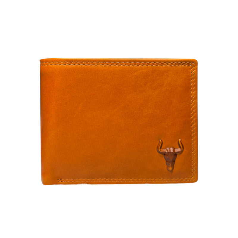 Men's Loose-leaf Multiple Slots Large Capacity Retro First Men's Wallet
