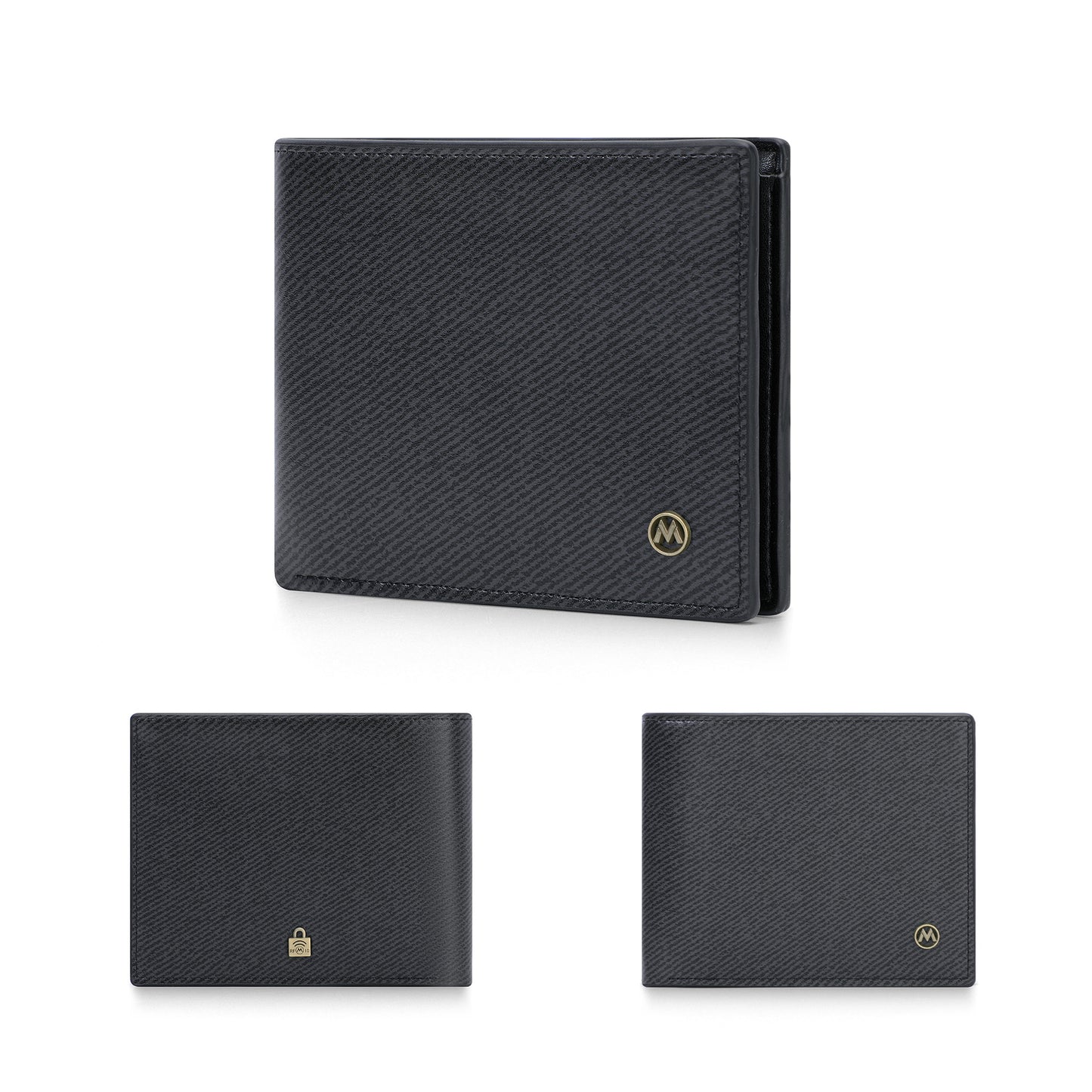 Men's Slouchy Short Flat Twill Multifunctional Men's Wallets
