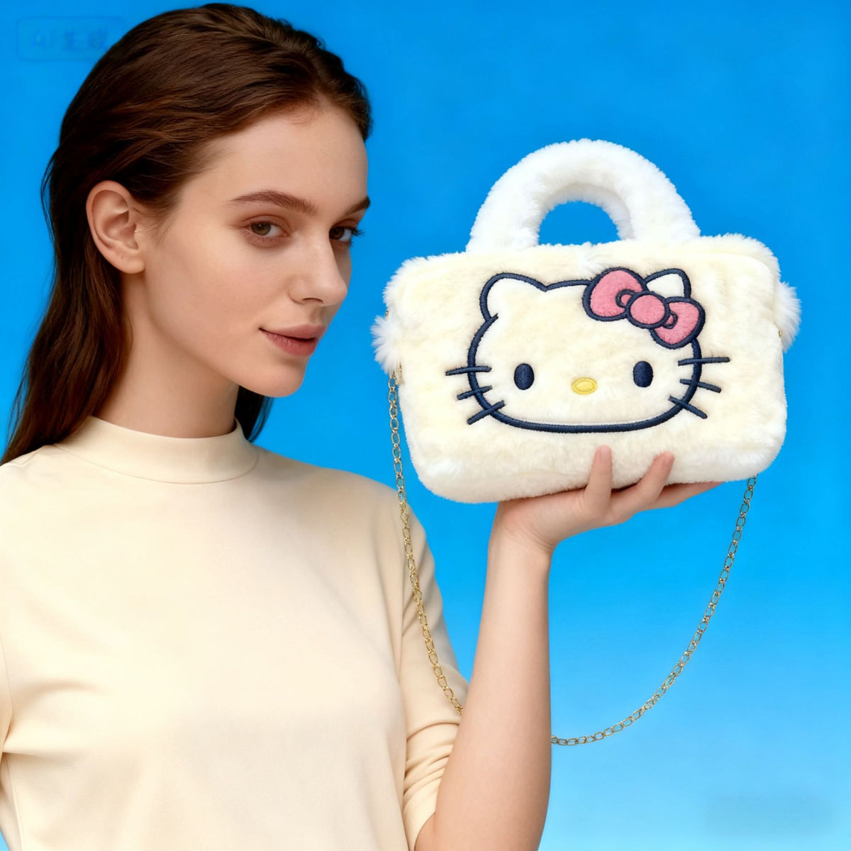 Women's Plush Simple Chain Korean Style Cute Bags