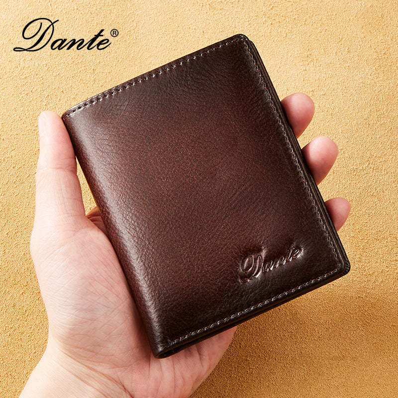 Men's Vintage Genuine Leather First Layer Cowhide Men's Wallets