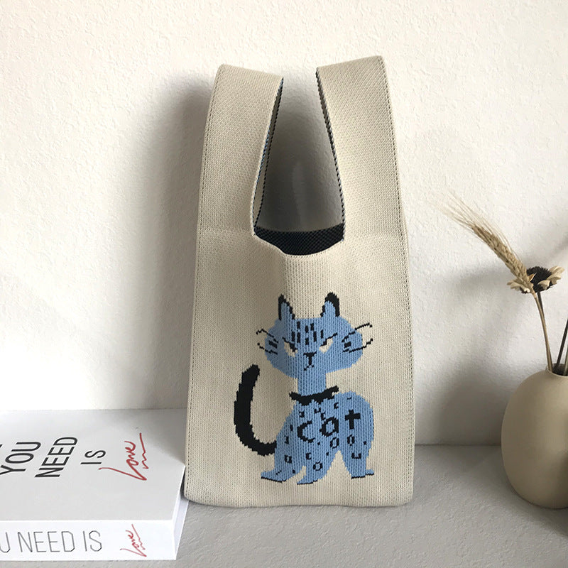 Women's Knitted Wool Vest Version Hand Carrying Handbags