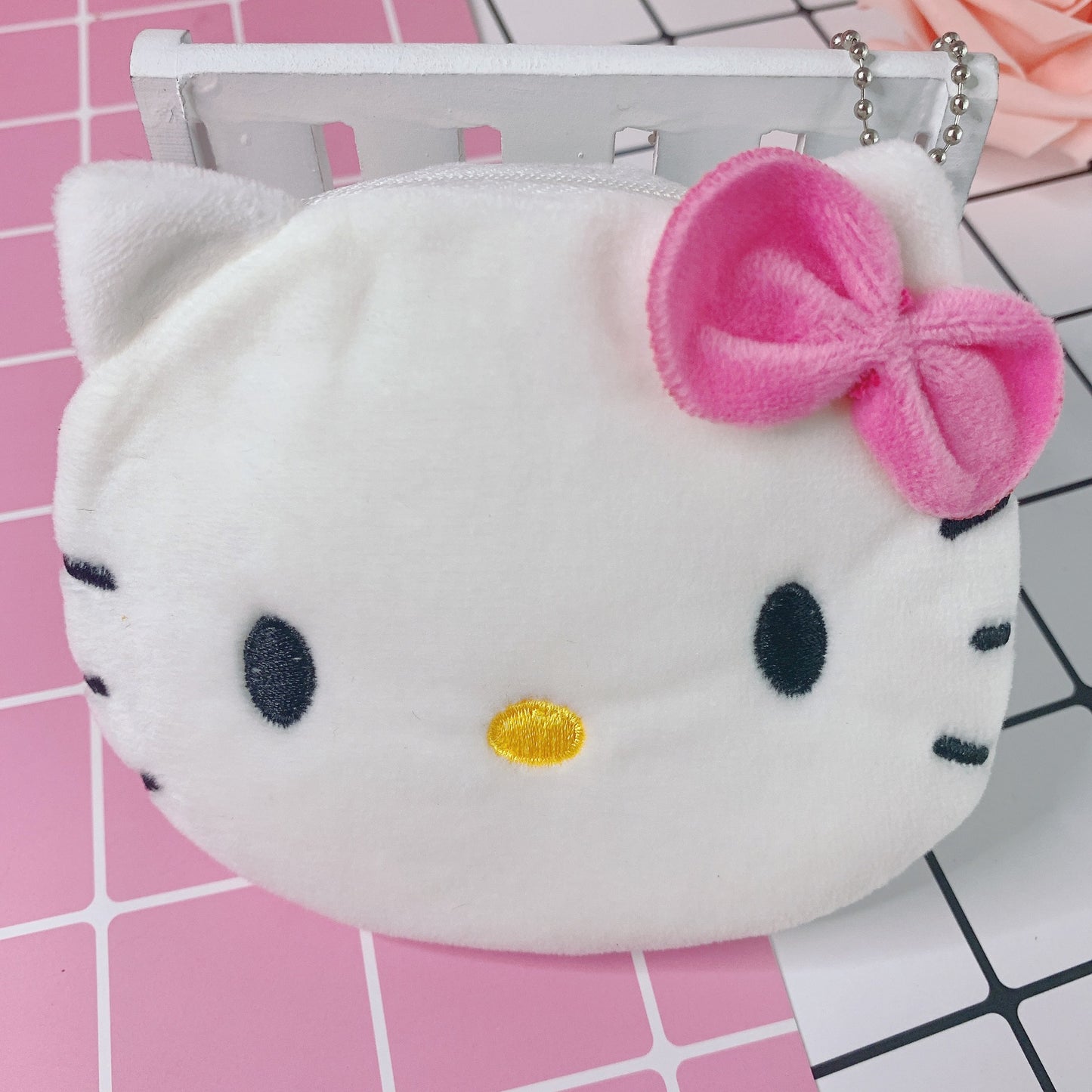 Korean Cartoon Heart Portable Mini Plush Coin Purses