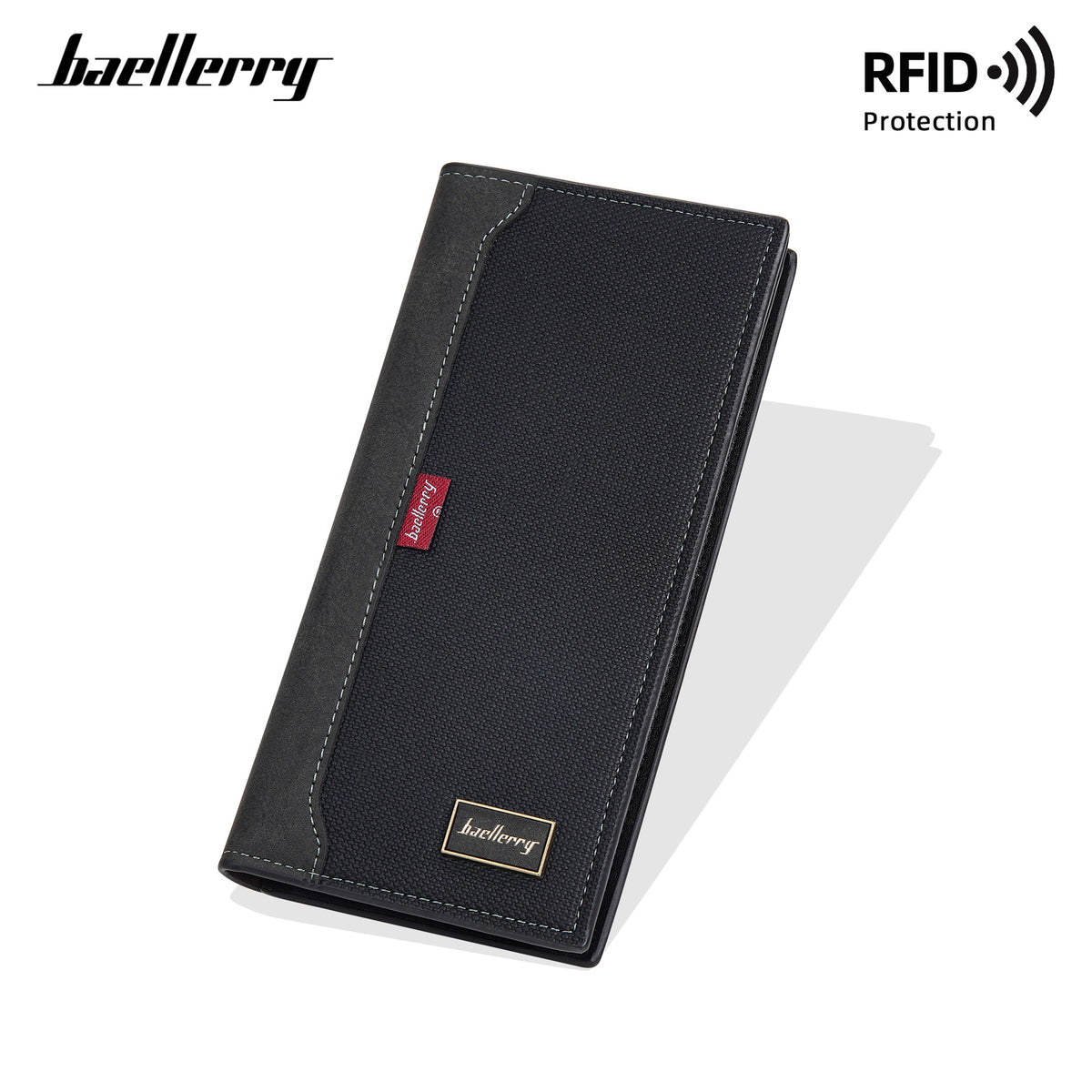 Men's Long Swiping Business Multi Slots Zipper Men's Wallet