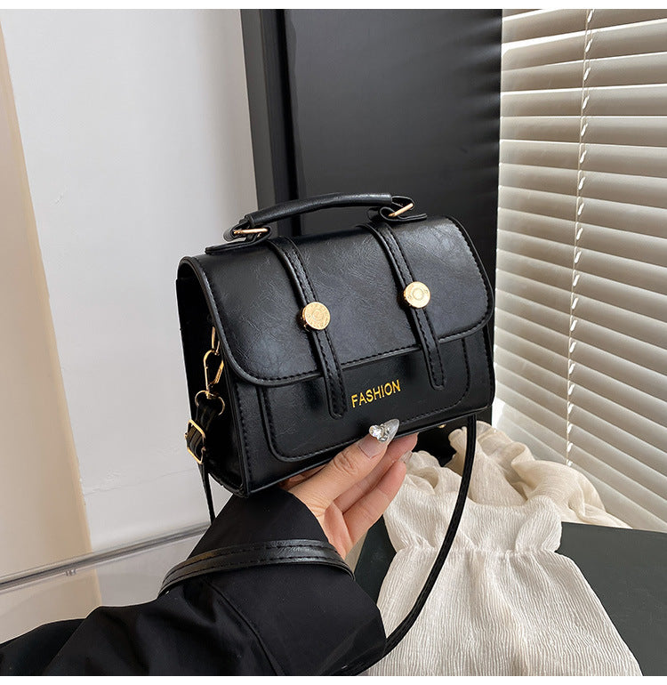 Temperament Commute Retro Fashion Spring Solid Color Small Square Bags